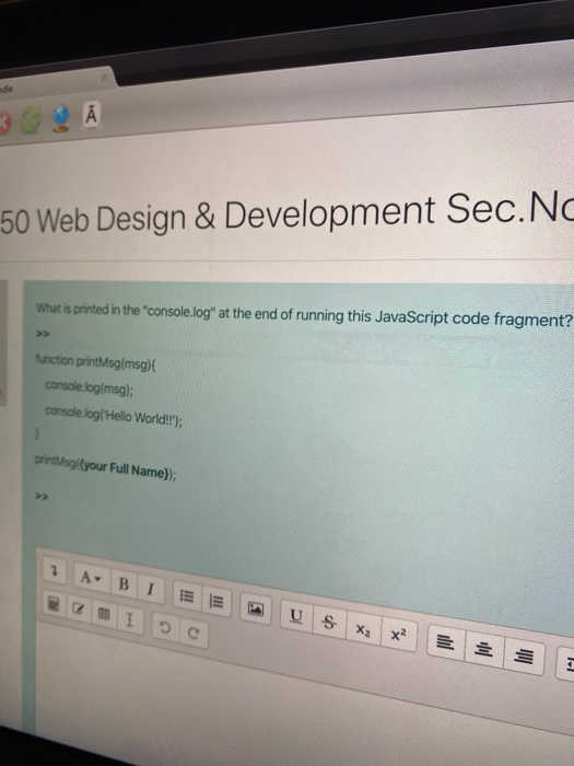 Solved de Á 50 Web Design & Development Sec.No What is | Chegg.com
