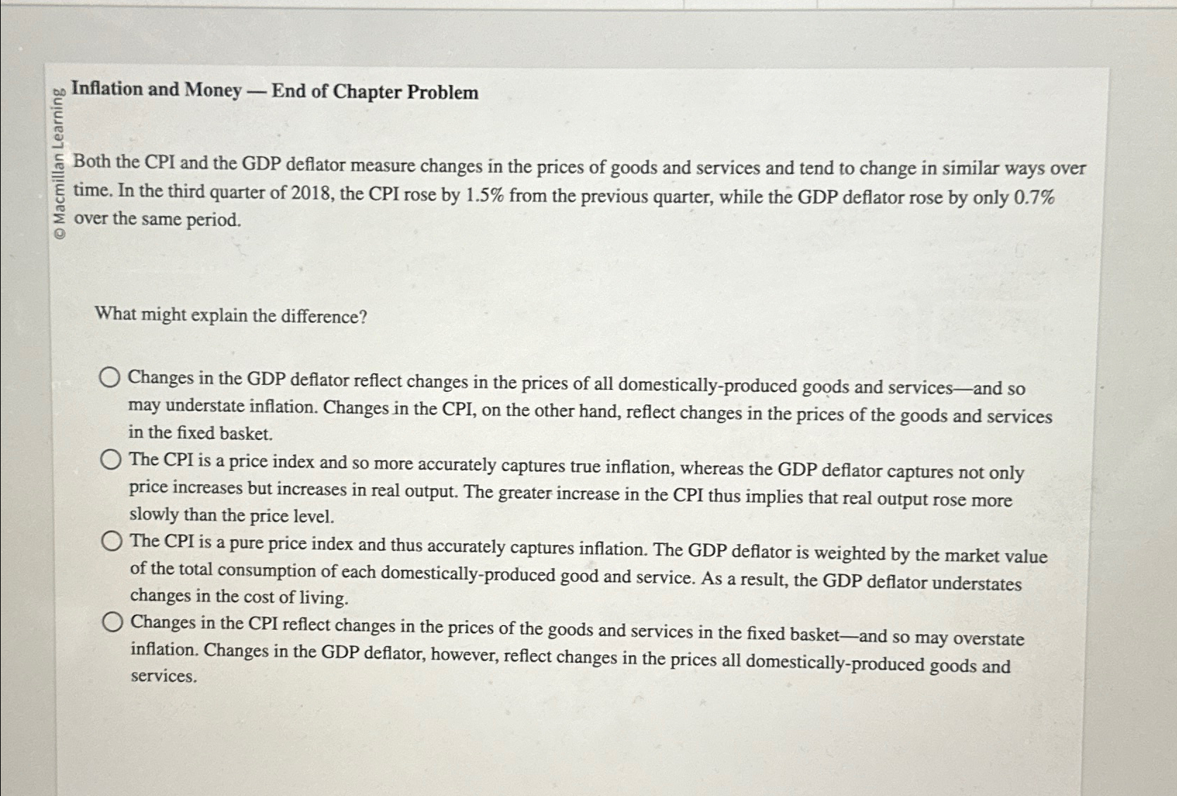 Solved Inflation and Money — ﻿End of Chapter ProblemBoth the | Chegg.com