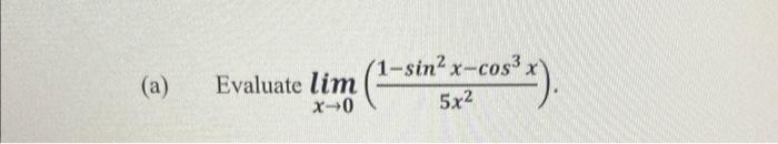 \( \lim _{x \rightarrow 0}\left(\frac{1-\sin ^{2} x-\cos ^{3} x}{5 x^{2}}\right) \)