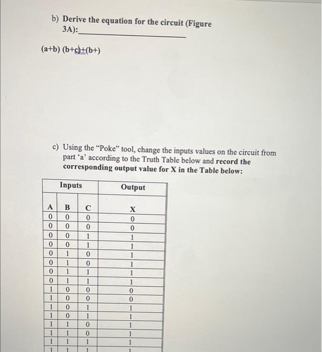 Solved A B C Figure 3A I - X X B) Derive The Equation For | Chegg.com