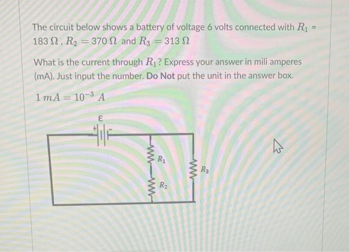 Solved The circuit below shows a battery of voltage 9 volts