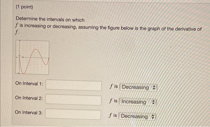 Solved Determine the intervals on which f is increasing or | Chegg.com