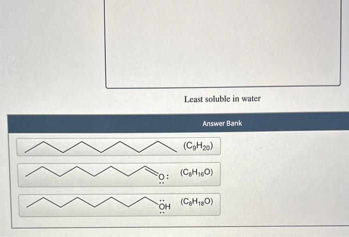 Solved Arrange the compounds in order from most to least | Chegg.com