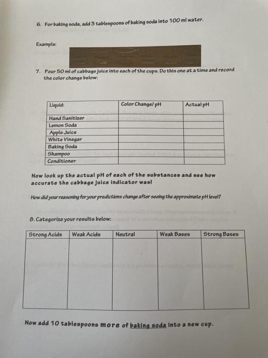 Solved Red Cabbage Lab Acids and Bases Introduction