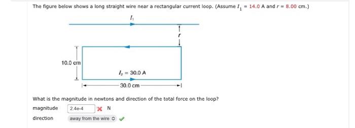 Solved The figure below shows a long straight wire near a | Chegg.com