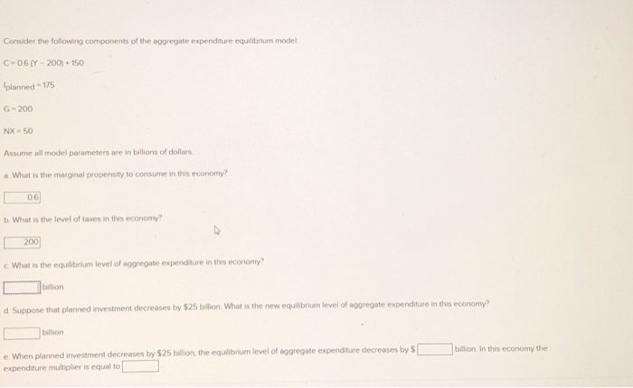 Solved Consider The Following Components Of The Aggregate | Chegg.com