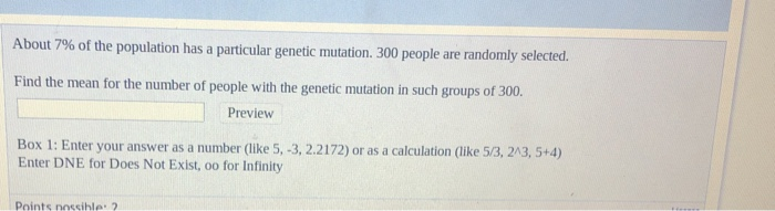 Solved About 7% of the population has a particular genetic | Chegg.com