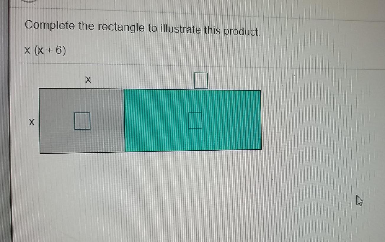 Solved Complete the rectangle to illustrate this product X(X | Chegg.com