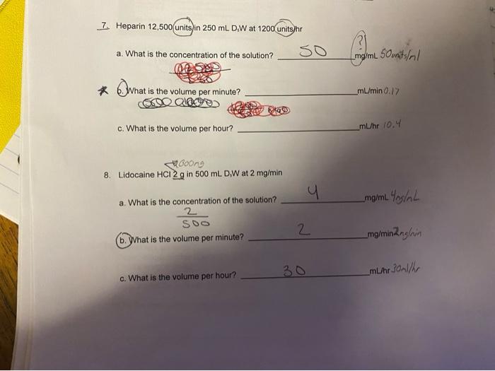 Solved not sure if the answers that i put are right or not | Chegg.com