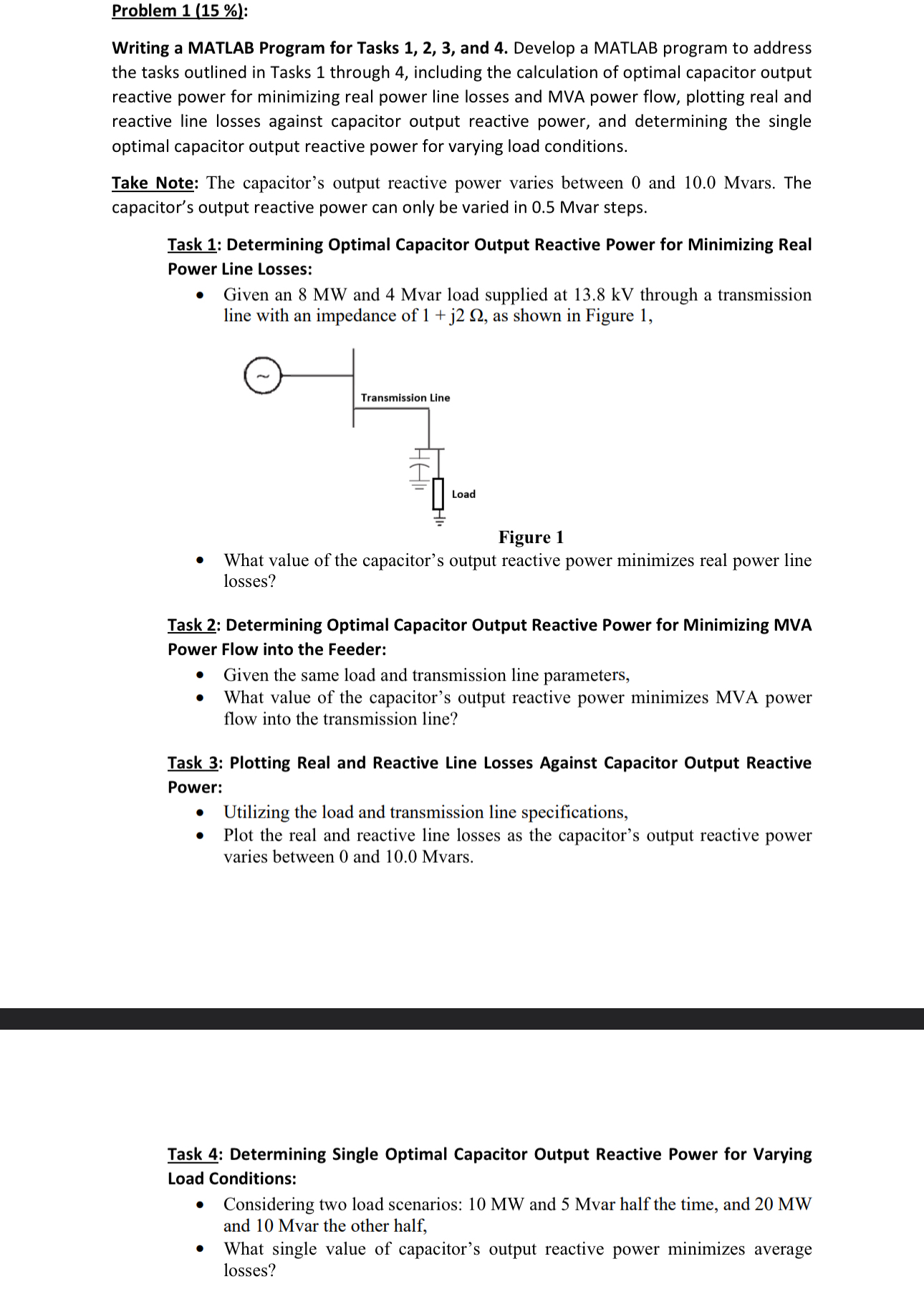 Problem 1 (15%):Writing a MATLAB Program for Tasks | Chegg.com