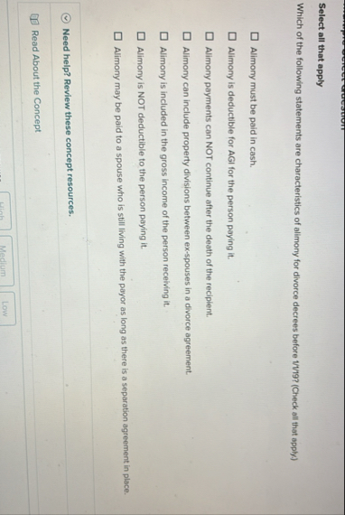 Solved Select all that applyWhich of the following | Chegg.com