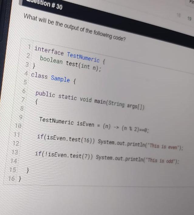 Solved What will be the output of the following code? 1 | Chegg.com