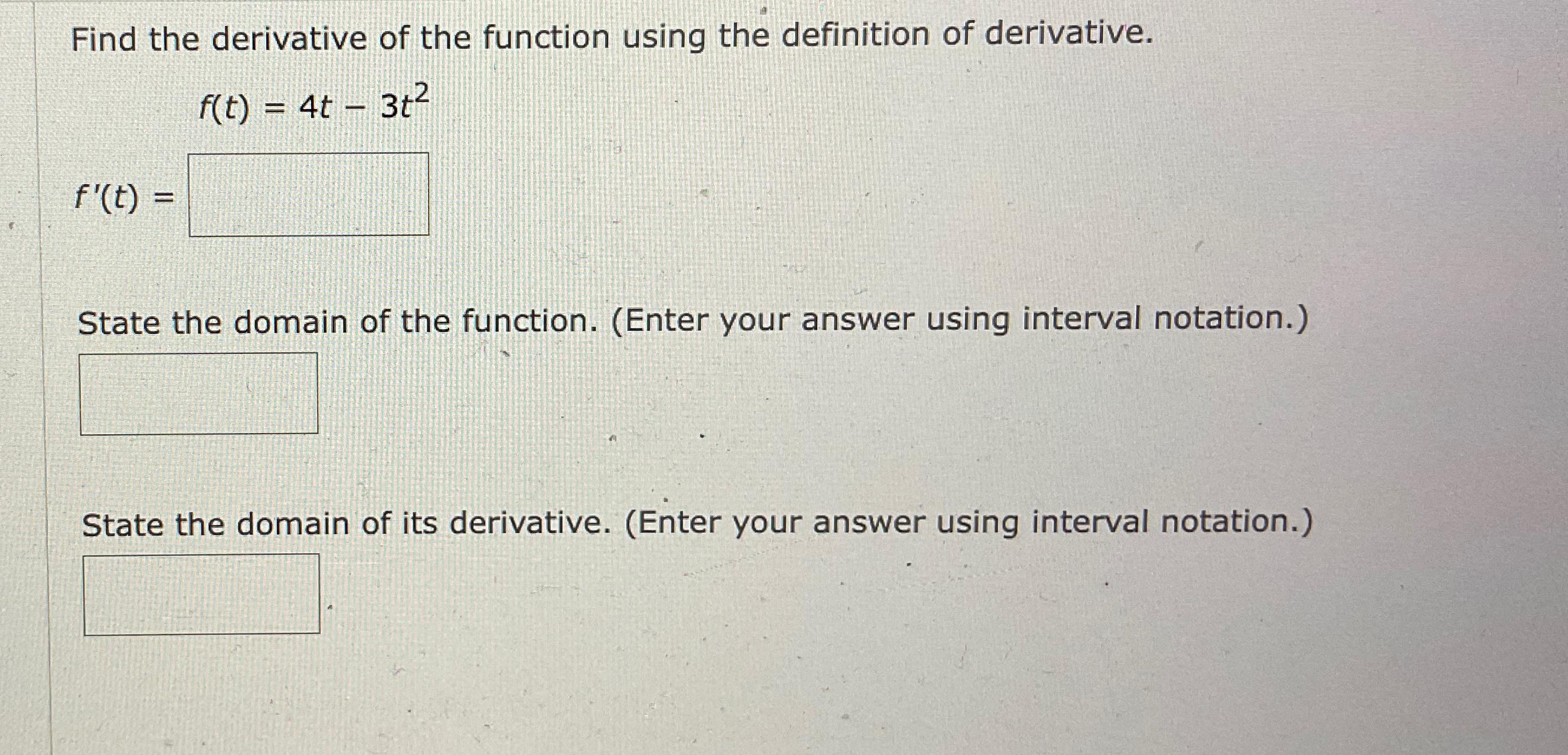 Solved Find The Derivative Of The Function Using The