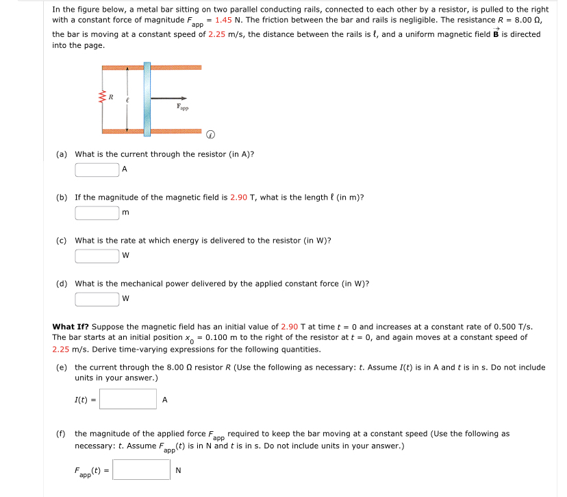 Solved In the figure below, a metal bar sitting on two | Chegg.com