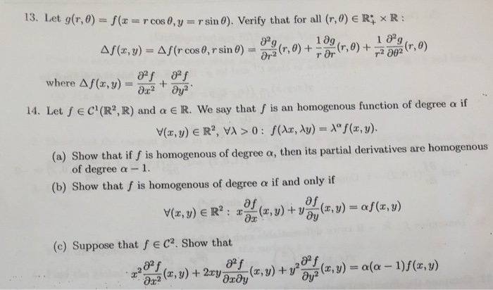 Solved 13 Let G 7 0 F X R Cos 0 Y Rsin Verify Chegg Com