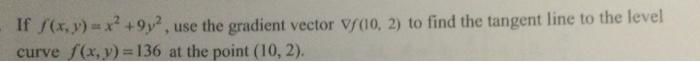 how to find the gradient of a tangent line