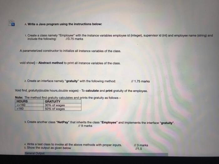 Solved % A Write a Java program using the instructions | Chegg.com