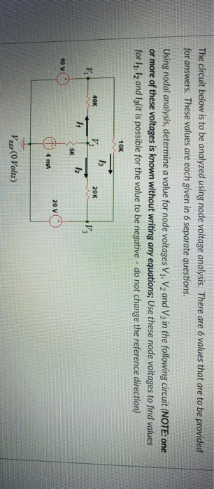 Solved The circuit below is to be analyzed using node | Chegg.com