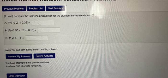 Solved Previous Problem Problem List Next Problem (1 point) | Chegg.com