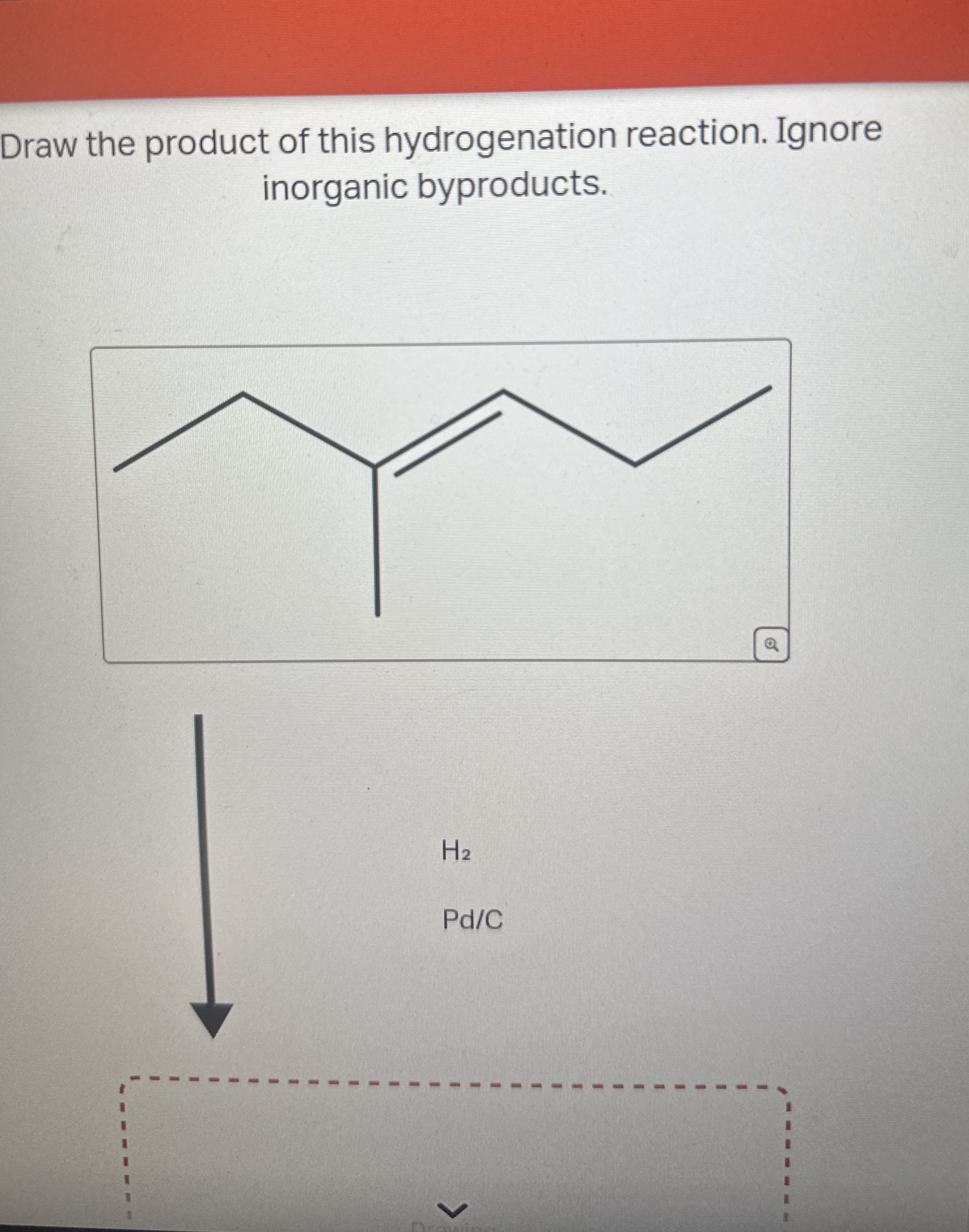 Solved Draw the product of this hydrogenation reaction. | Chegg.com