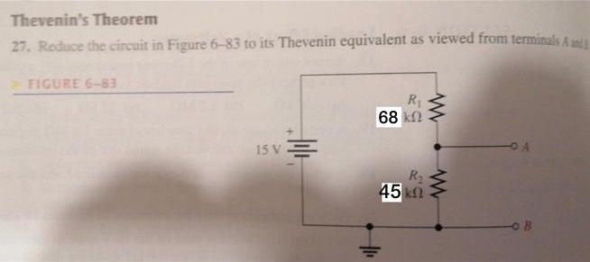 Solved Thevenin's Theorem 27. Reduce The Circuit In Figure | Chegg.com