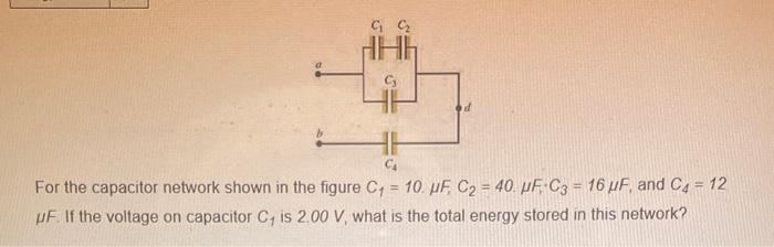 Solved For the capacitor network shown in the figure | Chegg.com