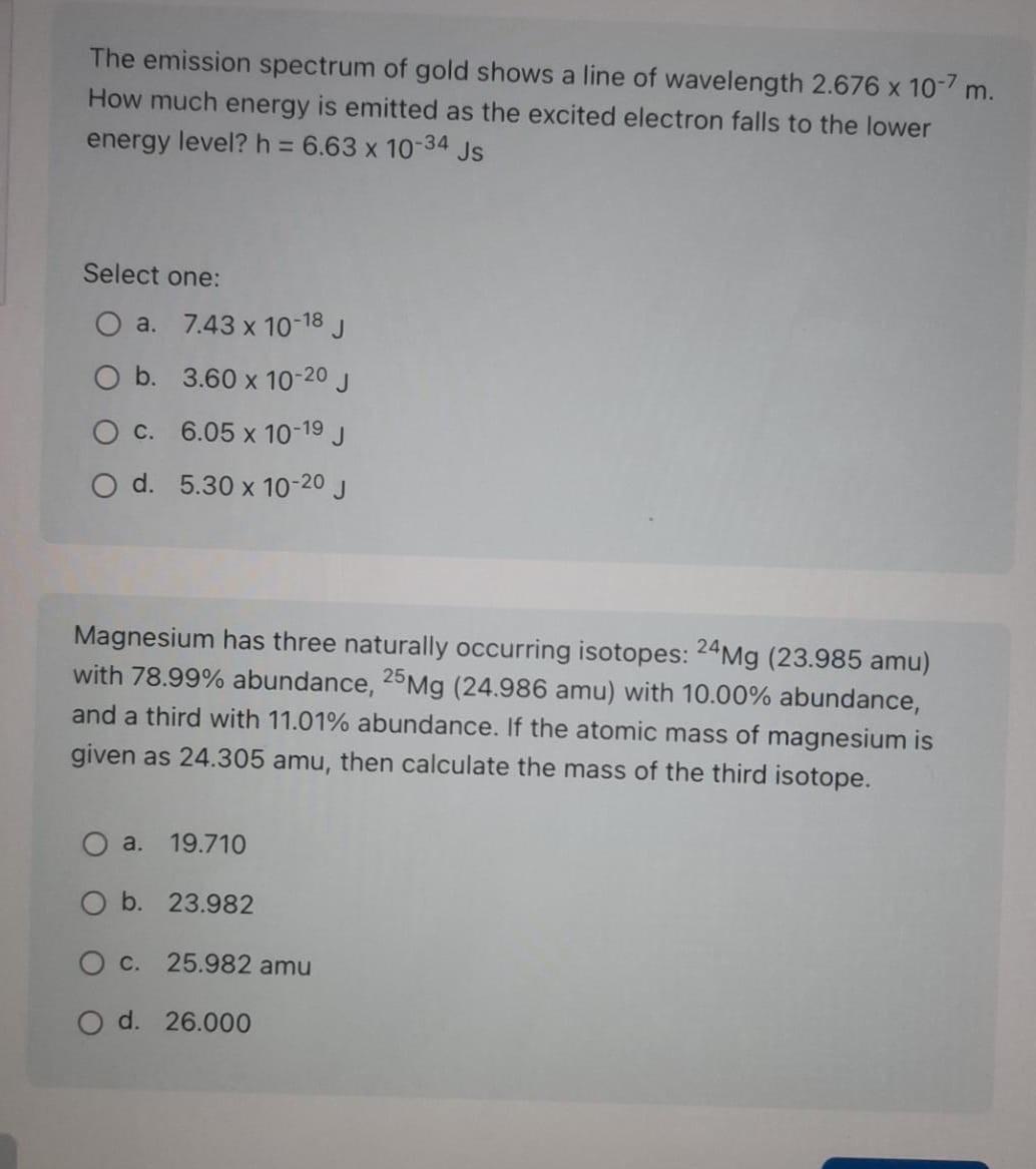 Solved The emission spectrum of gold shows a line of