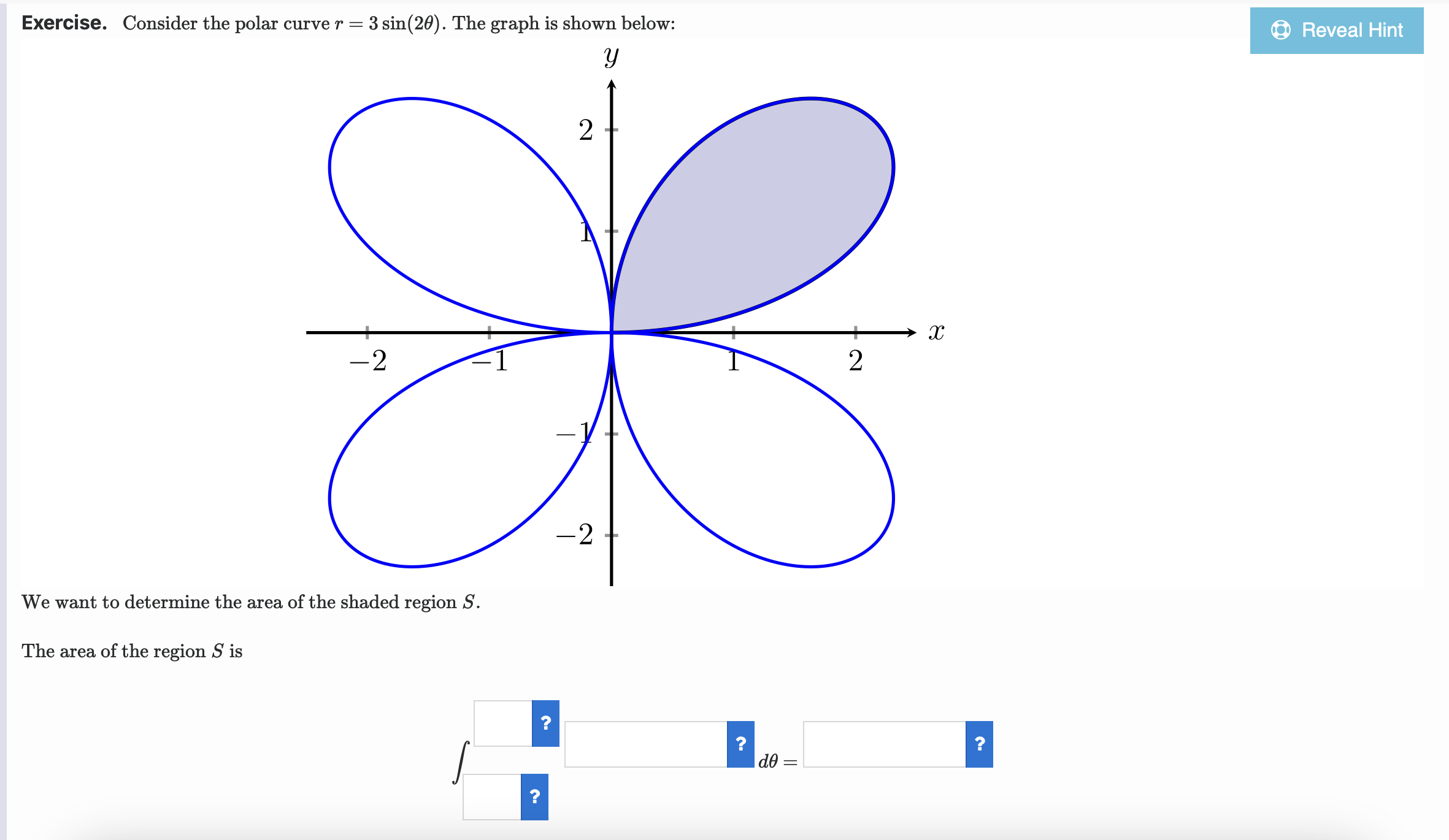 Solved Exercise. Consider the polar curve r=3sin(2θ). ﻿The | Chegg.com