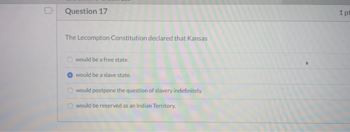 Solved would be a slave state, would postpone the question | Chegg.com