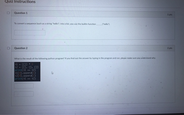Solved Quiz Instructions D Question 1 1 pts To convert a | Chegg.com