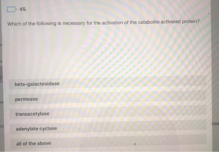 Solved D 44. Under which conditions does the catabolite | Chegg.com