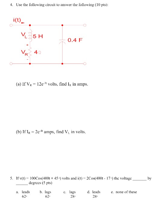 Solved Given that / = 4 amps when Vs = 40 volts and Is = 4