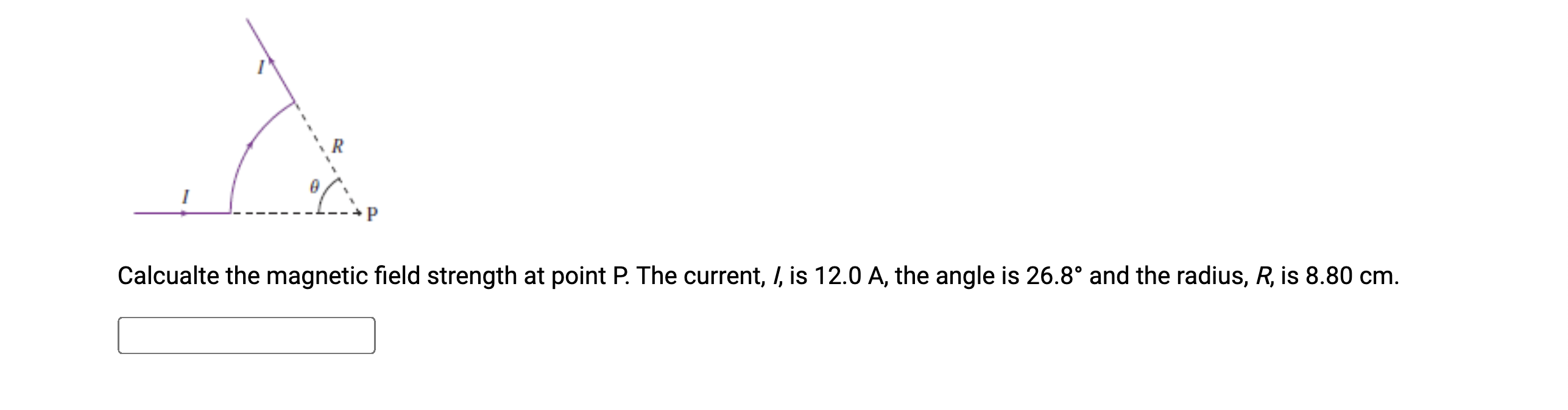 Solved Calcualte the magnetic field strength at point P. | Chegg.com
