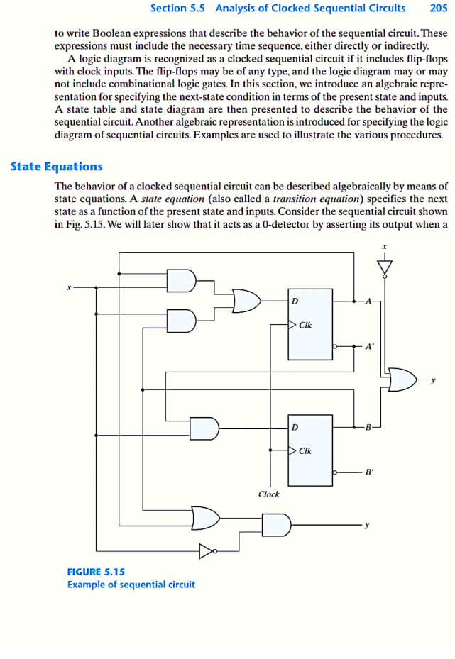 Solved Section 5.5 Analysis Of Clocked Sequential Circuits | Chegg.com