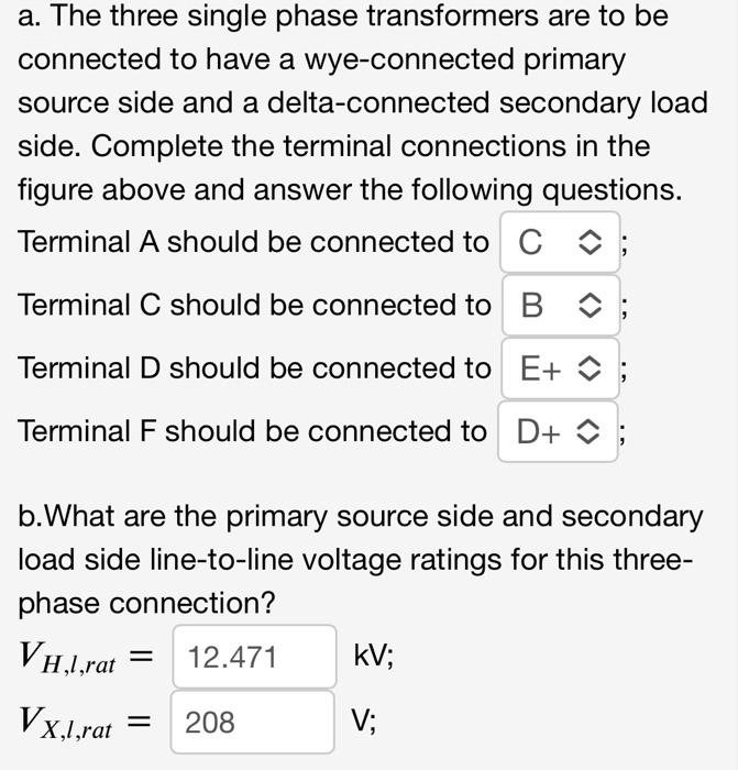 Solved An ideal three-phase transformer bank is constructed | Chegg.com
