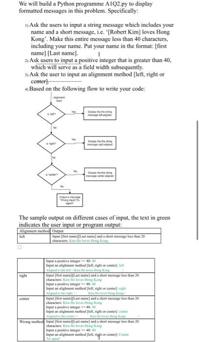 Solved We will build a Python programme AIQ2.py to display | Chegg.com
