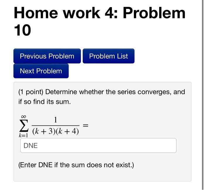 Solved Home work 4: Problem 8 Previous Problem Problem List | Chegg.com