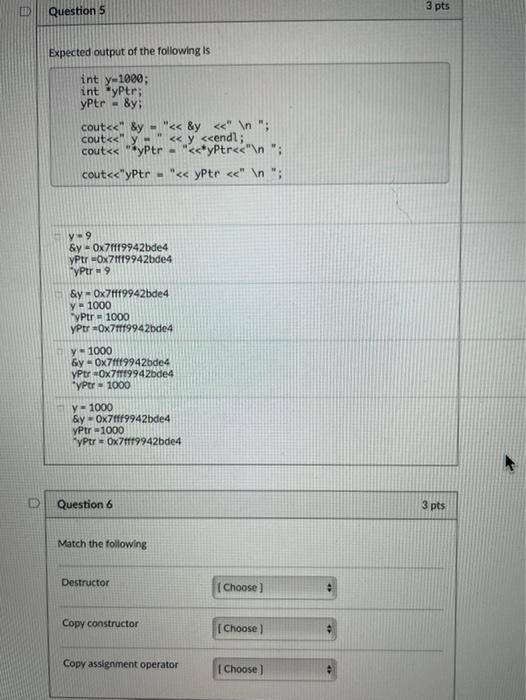Solved Question 1 3 pts For the following code, indicate how | Chegg.com