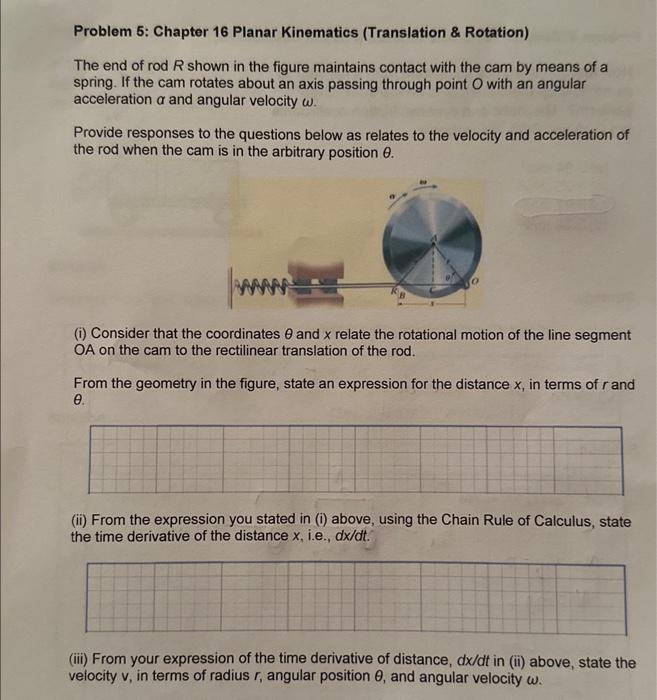 Solved Problem 5: Chapter 16 Planar Kinematics (Translation | Chegg.com