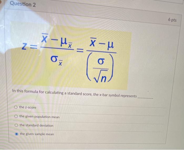 Solved Question 19 6 pts Suppose we have a population mean | Chegg.com