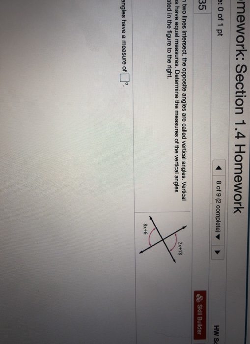 Solved -mework: Section 1.4 Homework e: 0 of 1 pt 8 of 9 (2 | Chegg.com