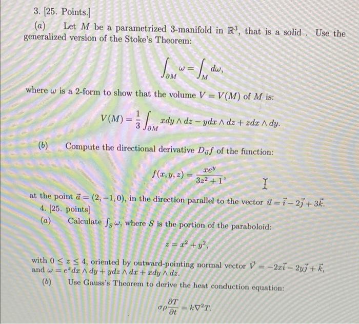 Solved Points A Let M Be A Parametrized Chegg Com