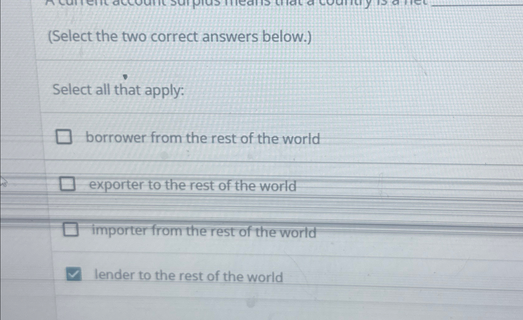 Solved (Select the two correct answers below.)Select all | Chegg.com