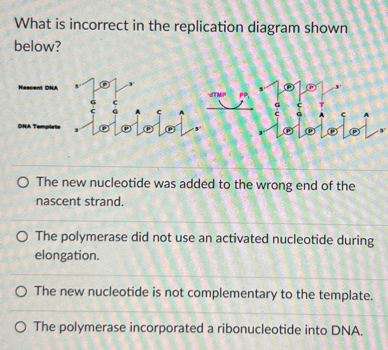 Solved What is incorrect in the replication diagram shown | Chegg.com