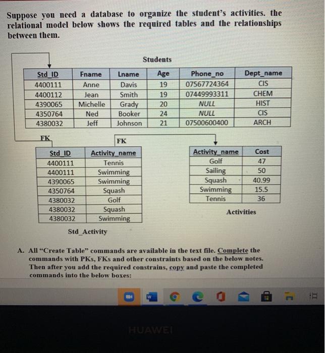 Solved Question z After you created the 3 tables and insert | Chegg.com