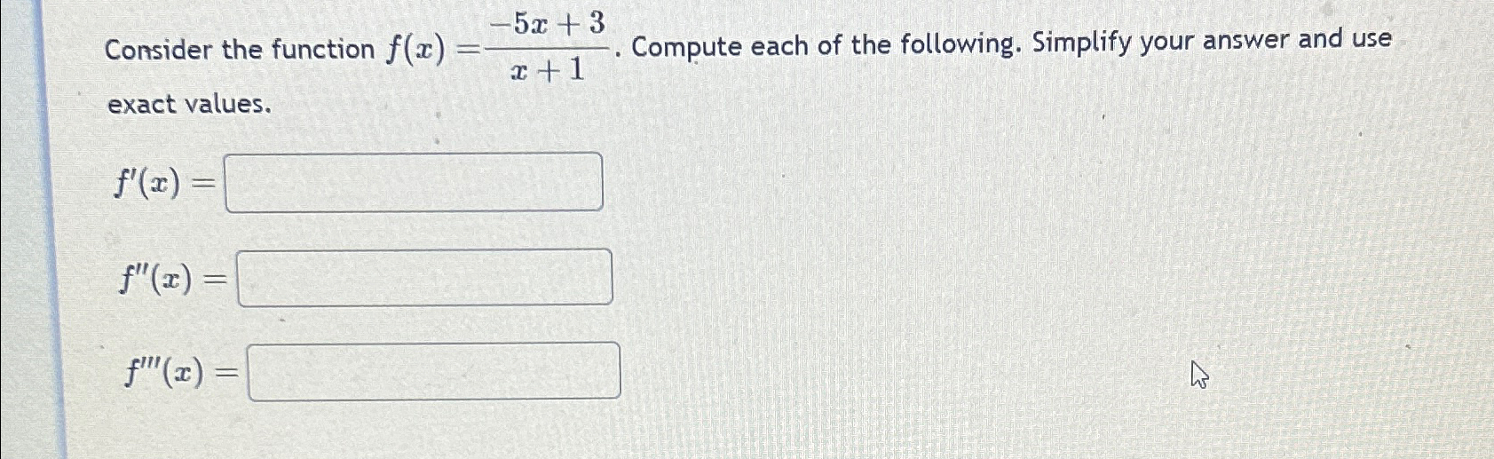 solved-consider-the-function-f-x-5x-3x-1-compute-each-of-chegg