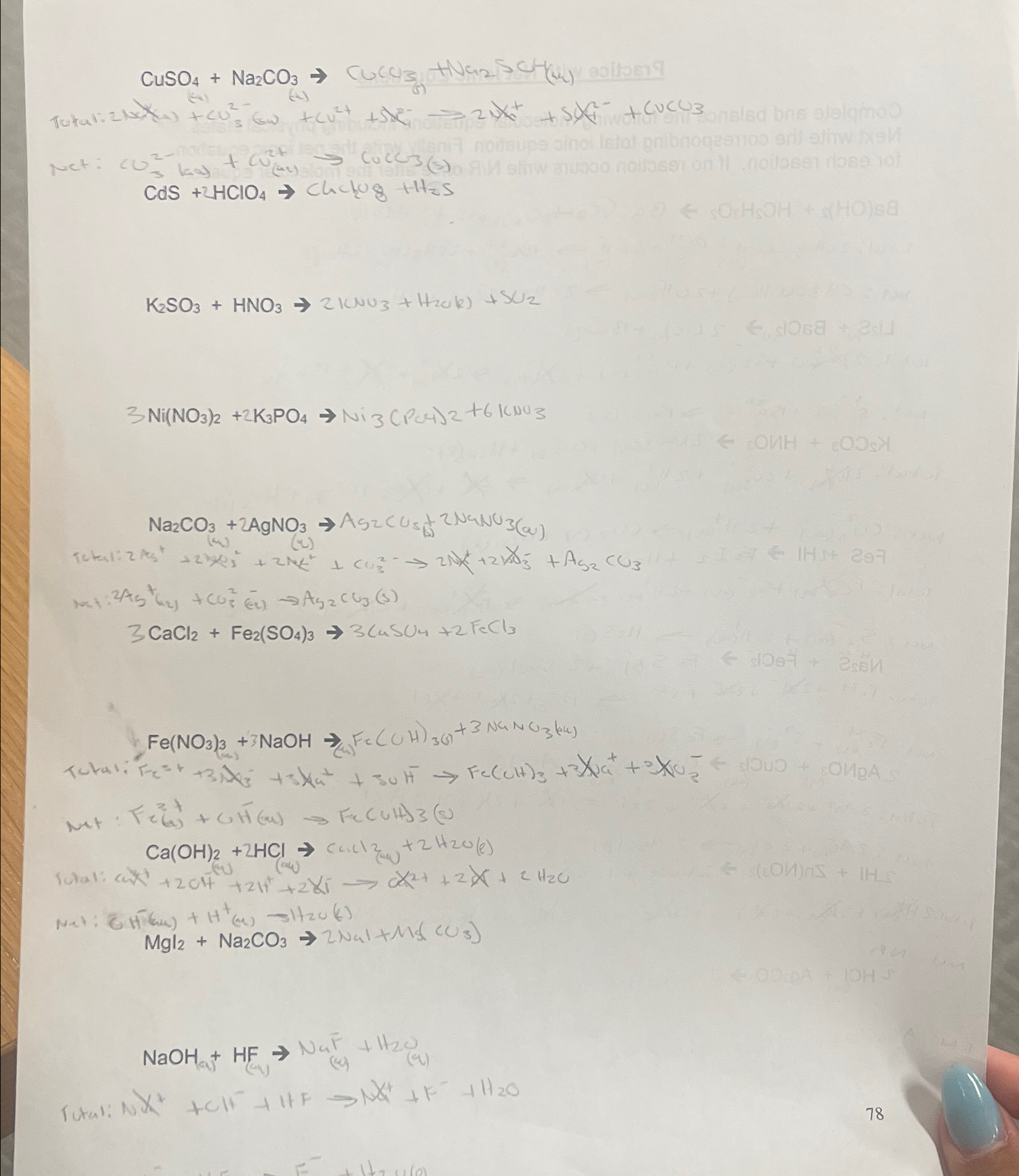 Solved (:CuSO4+Na2CO3→CuCO3}Net: | Chegg.com