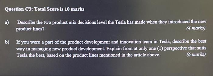 Solved How Tesla Motors is Changing Product Development & | Chegg.com