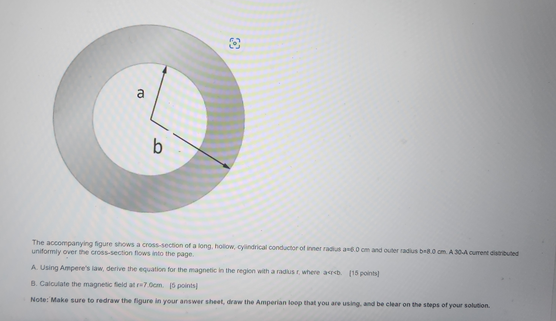 Solved The accompanying figure shows a cross-section of a | Chegg.com