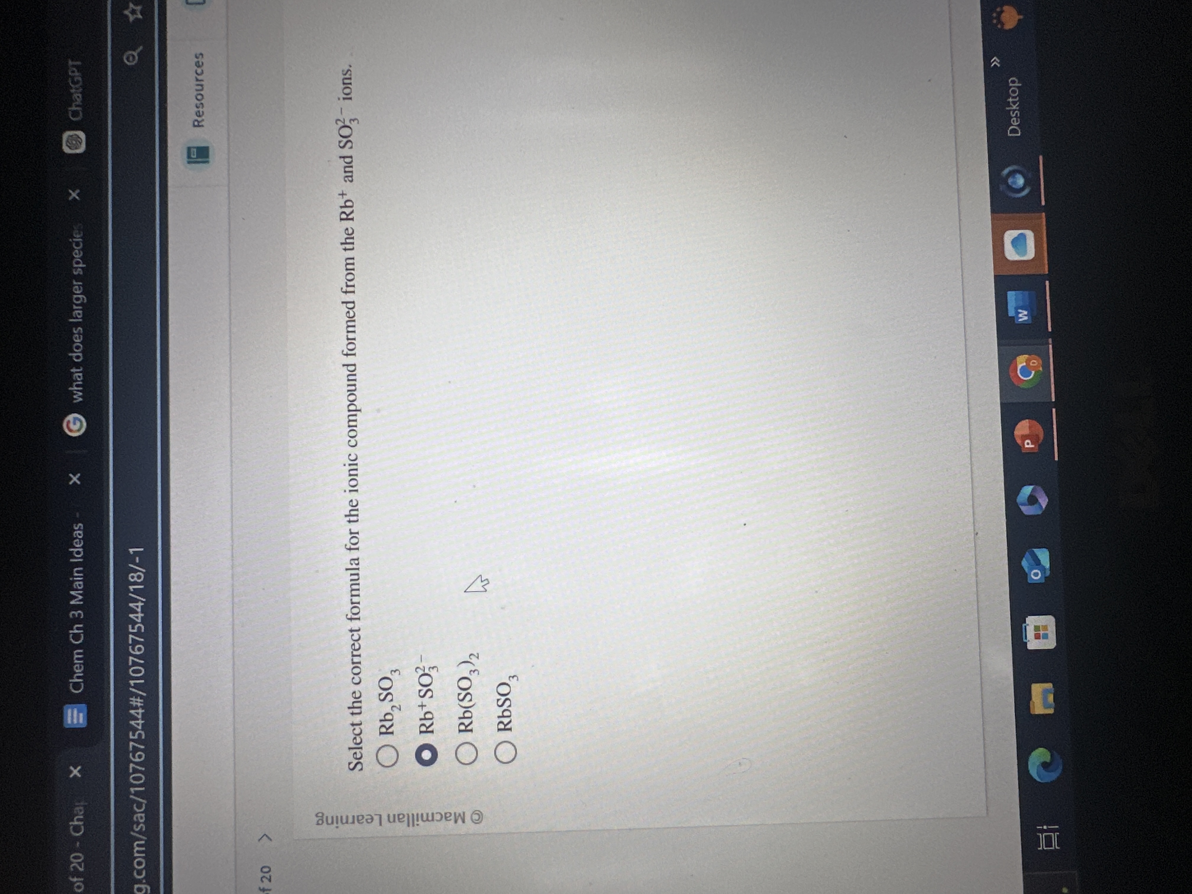 Solved Select the correct formula for the ionic compound | Chegg.com